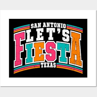 Cinco De Mayo Let's Fiesta San Antonio Texas Retro Vintage Posters and Art